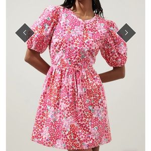Sugarlips Caicos floral puff sleeve dress XL